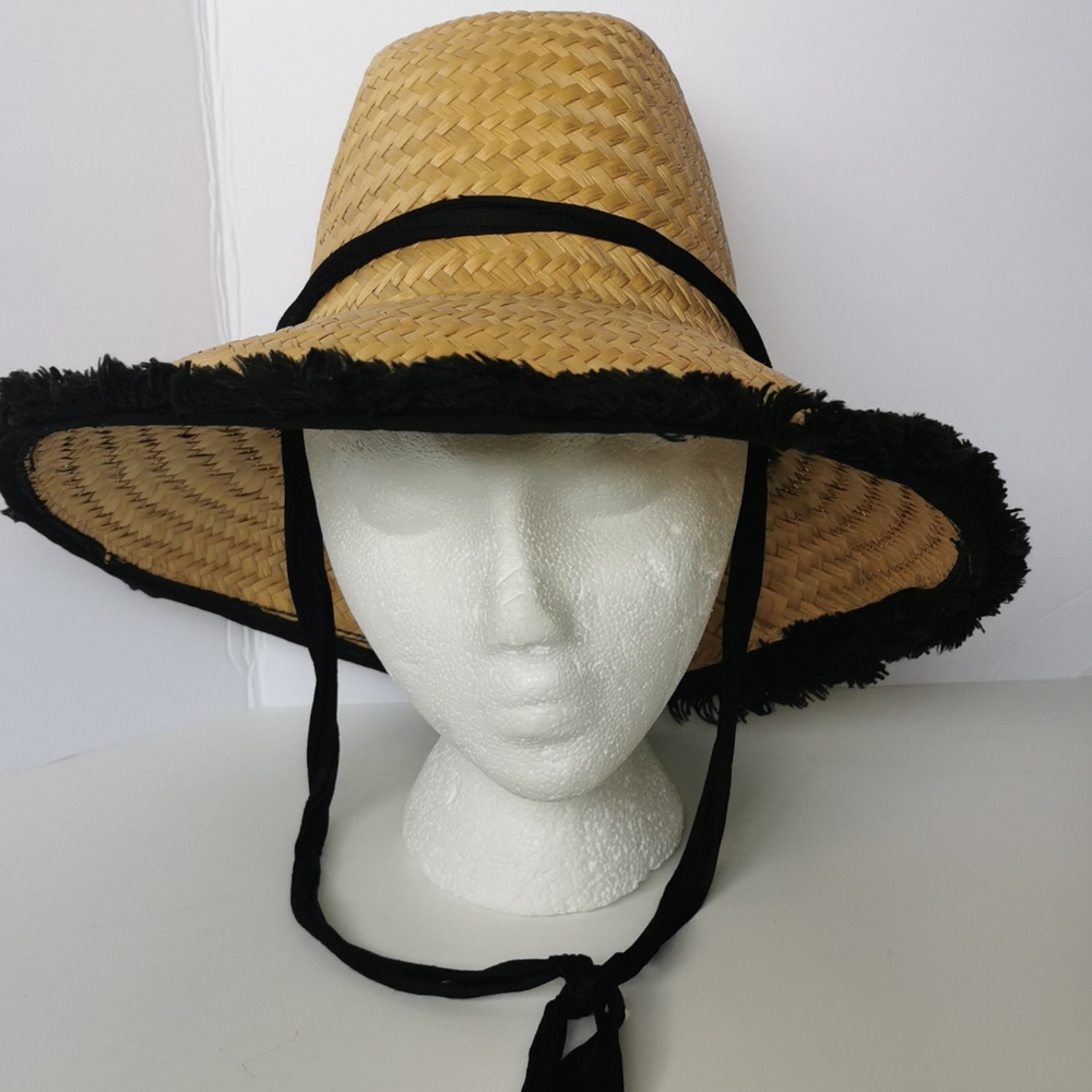 💥 straw Hat with black edging